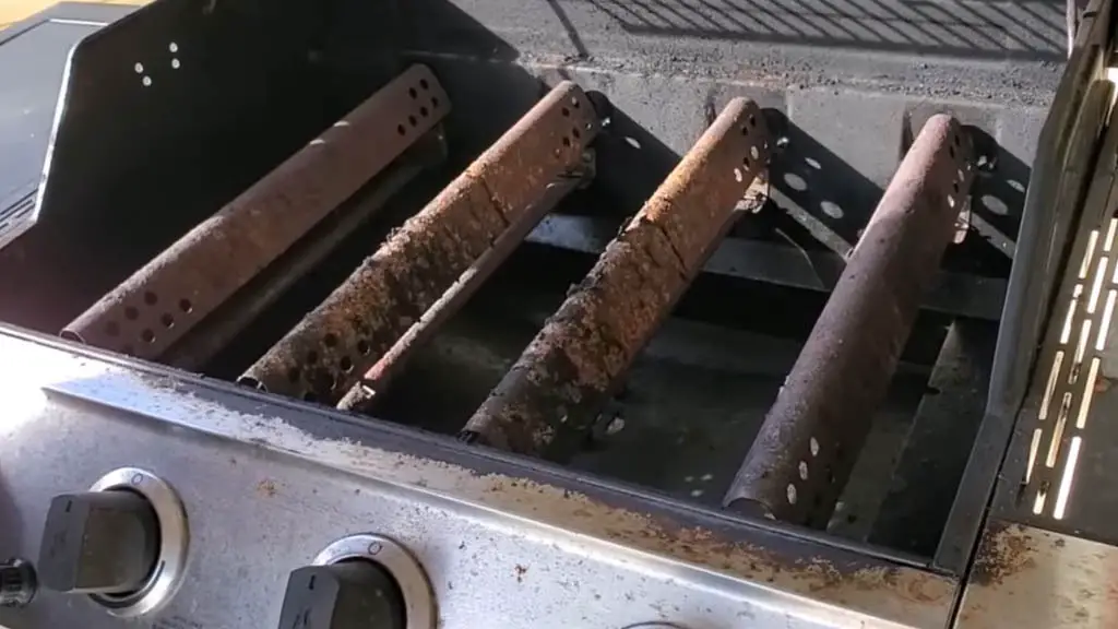 damaged burners in char broil grill