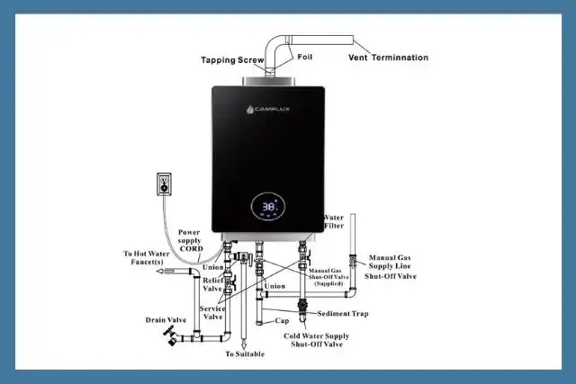 Camplux Water Heater installation diagram