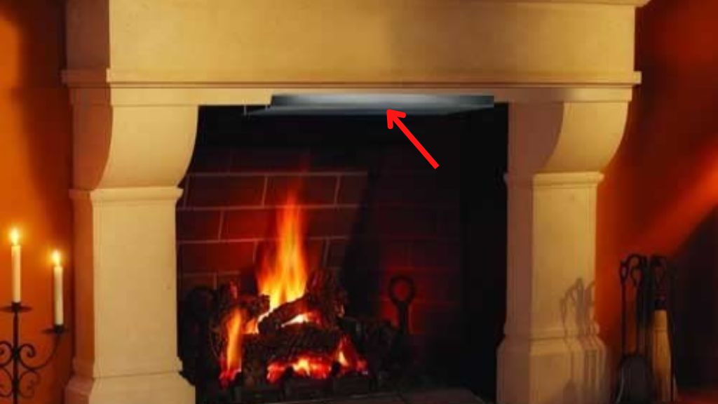 install a heat shield to protect fireplace mantel from heat