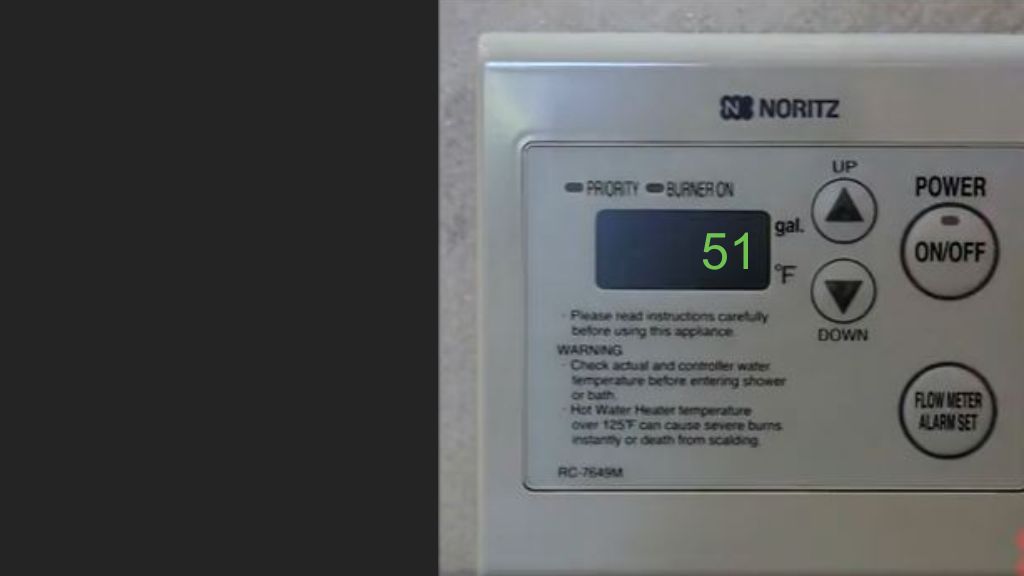 noritz tankless water heater code 51