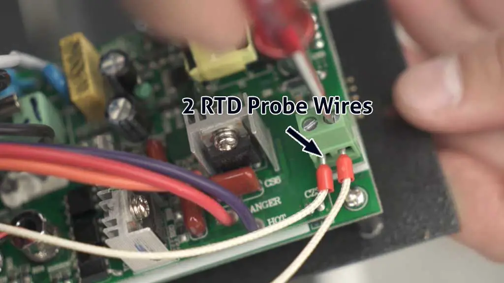 RTD probe wires of traeger pellet grill