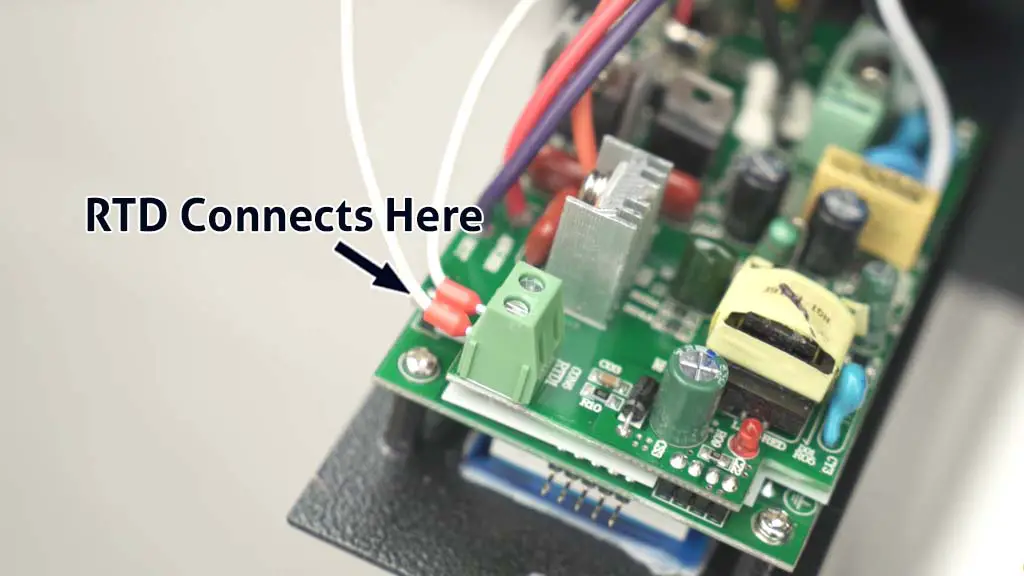 RTD probe connection of traeger grill