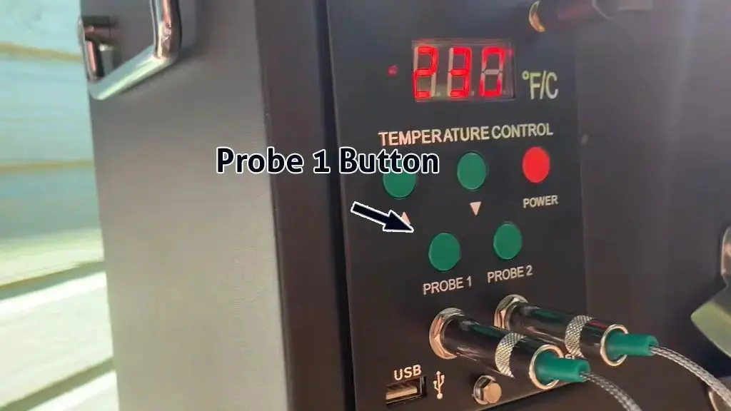 probe 1 button of green mountain grill