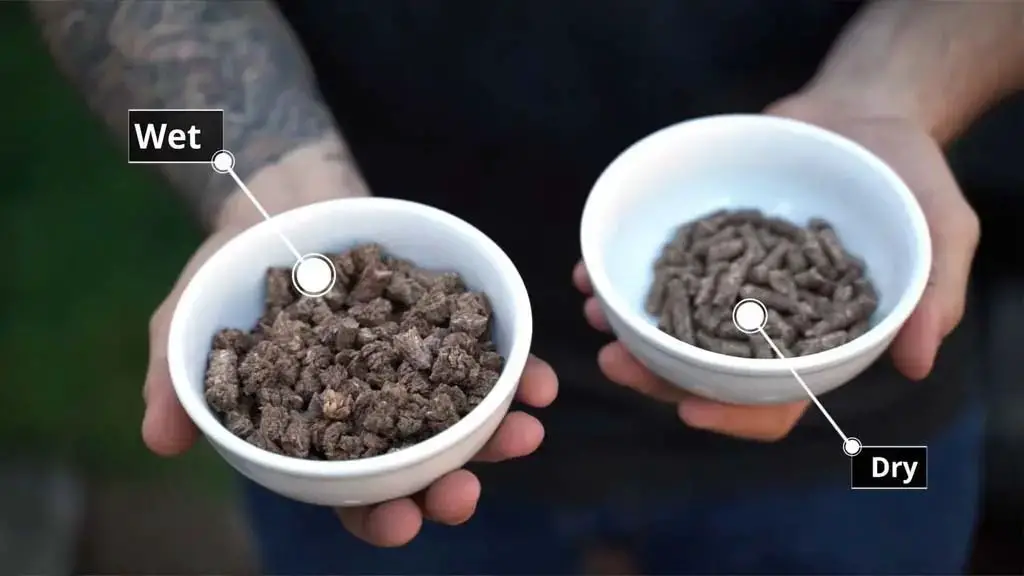 quality of dry & wet pellets